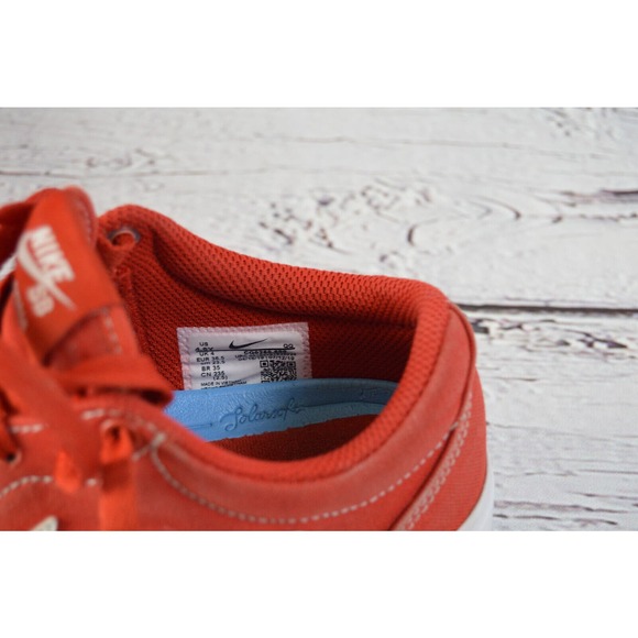 Nike SB Canvas Skateboarding Shoes Big Kids Size 4.5 Red Pre-Owned - Picture 10 of 10